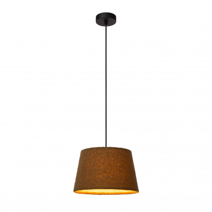 Lampada a sospensione con paralume in cotone dal design moderno