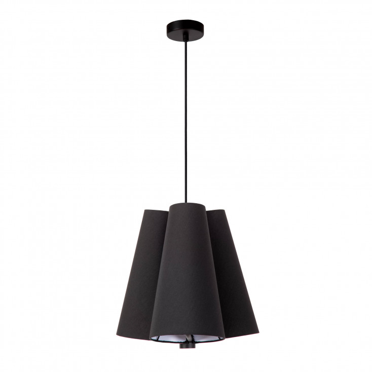 Lampada a sospensione dal design moderno con paralume in tessuto