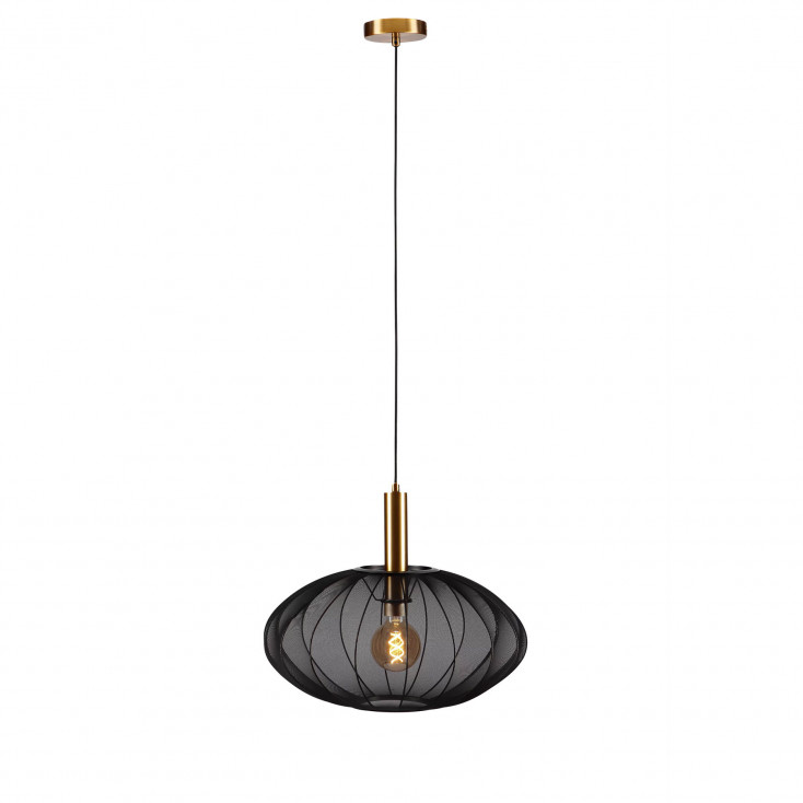 Lampada a sospensione diffusore pendente in tessuto rotondo dal design moderno