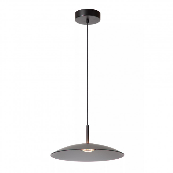 Lampada a sospensione in metallo con paralume in vetro dal design moderno