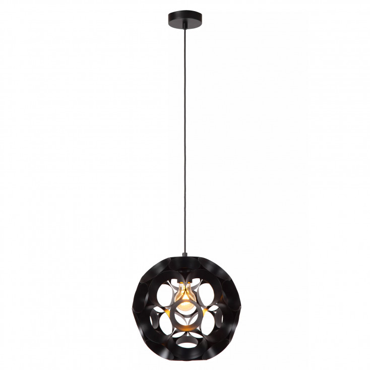 Lampada a sospensione piccola con struttura e diffusore in metallo