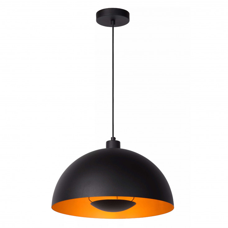 Lampada a sospensione regolabile in altezza con diffusore a campana in acciaio