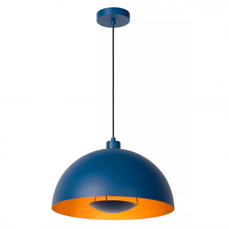 Lampada a sospensione regolabile in altezza con diffusore a campana in acciaio