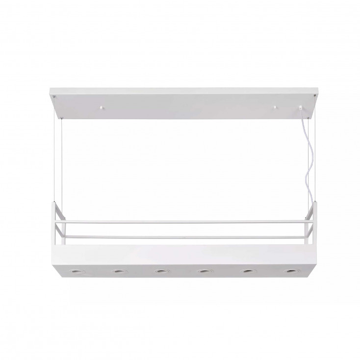 Lampada a sospensione struttura in metallo con 6 diffusori dal design moderno