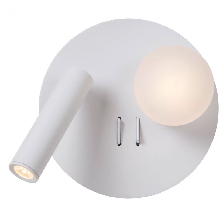 Lampada da comodino a LED con doppio diffusore e ricarica USB