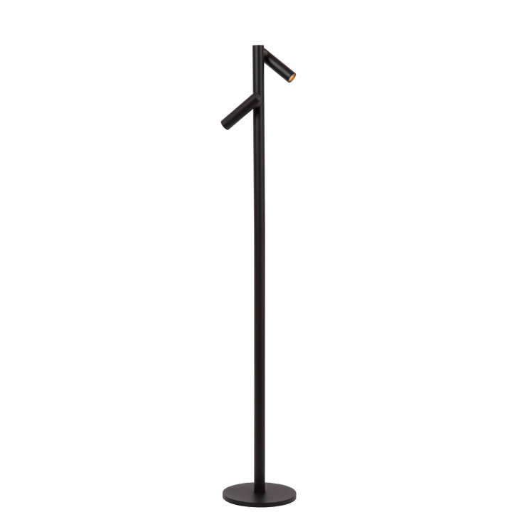Lampada da lettura da terra ricaricabile in metallo 2 diffusori LED dimmerabili