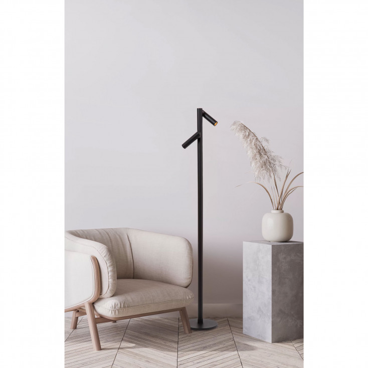 Lampada da lettura da terra ricaricabile in metallo diffusore a LED dimmerabile