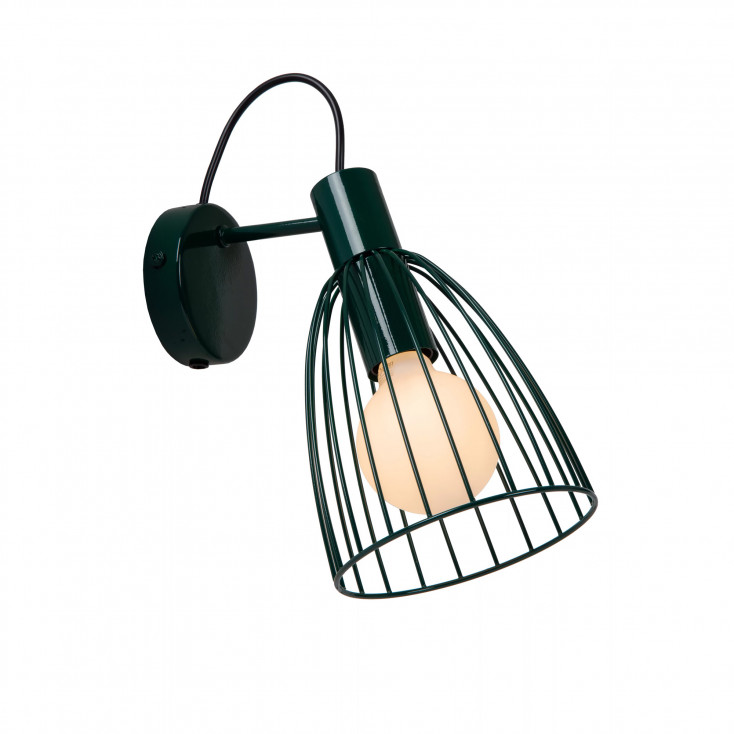Lampada da parete con struttura e paralume in metallo dal design moderno