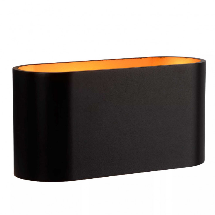 Lampada da parete con struttura ovale in alluminio dalle linee moderne