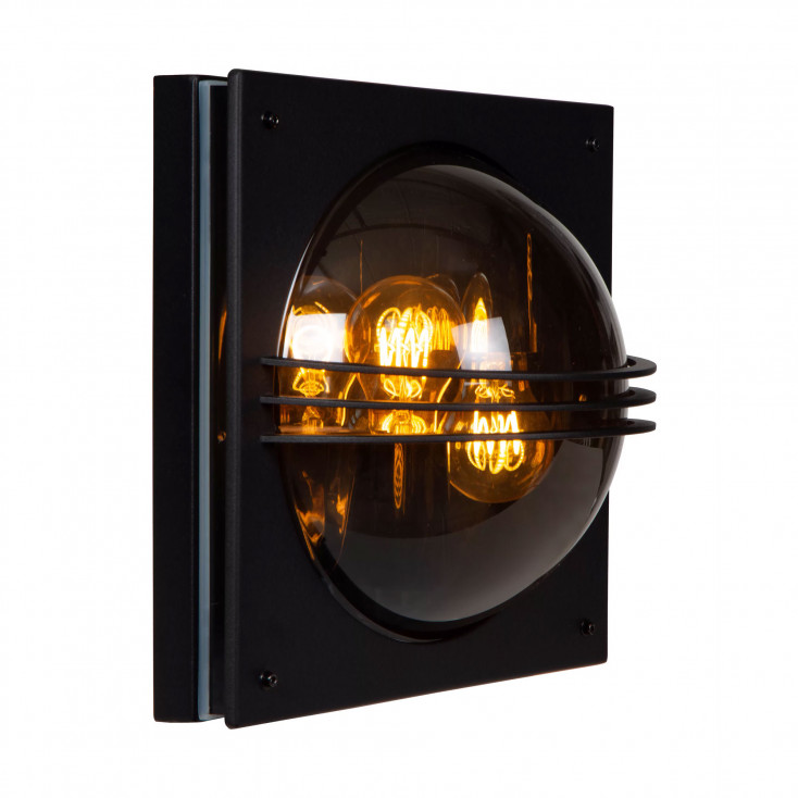 Lampada da parete da esterno con doppio lampadina con diffusore in PVC