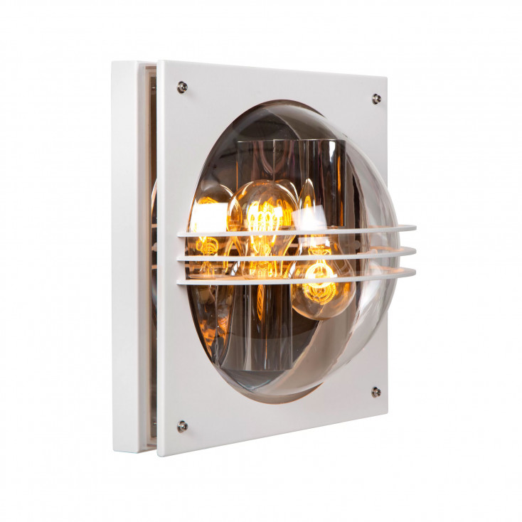Lampada da parete da esterno con doppio lampadina con diffusore in PVC