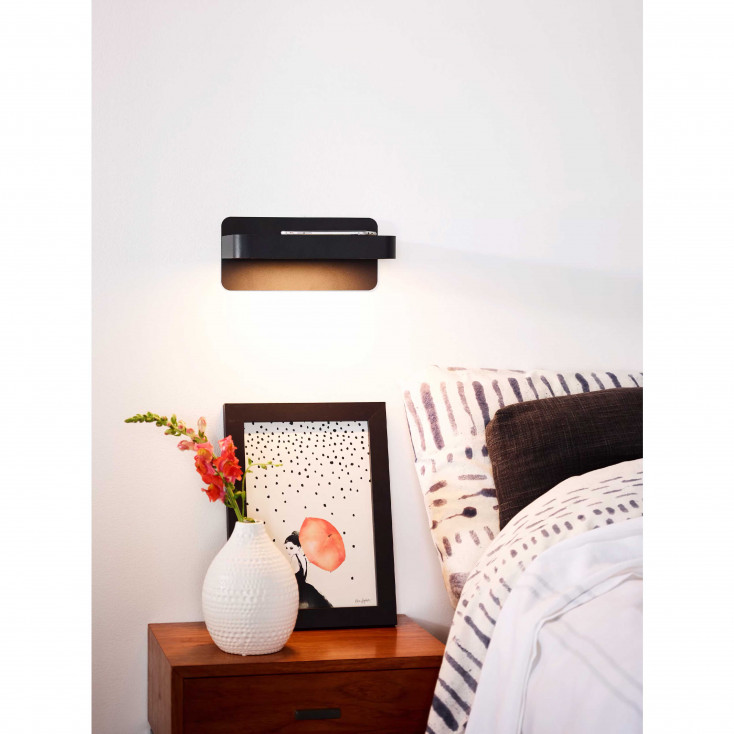 Lampada da parete per camera da letto con diffusore a led e base usb