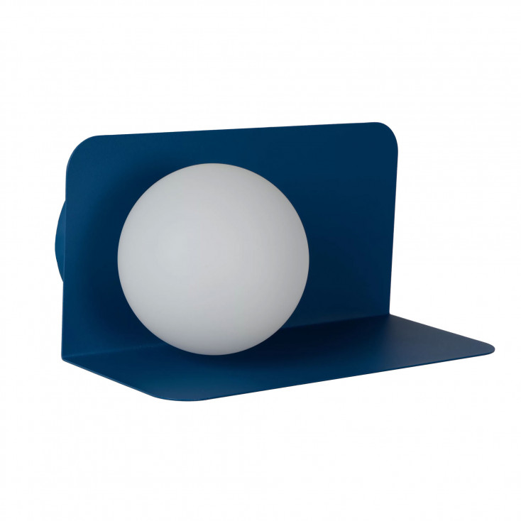 Lampada da parete struttura in acciaio e diffusore in vetro dal design moderno