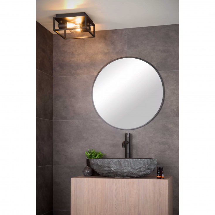 Lampada da soffitto con struttura in alluminio moderna con doppia lampadina