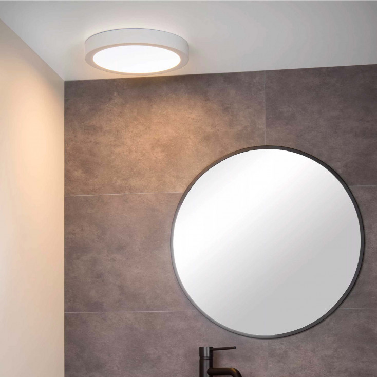 Lampada da soffitto gigante rotonda in alluminio con diffusore a led dimmerabile