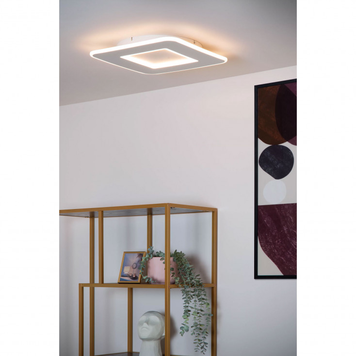 Lampada da soffitto quadrata con diffusore a LED dal design moderno