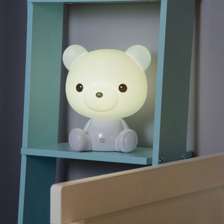 Lampada da tavolo per cameretta struttura in PVC e diffusore a LED dimmerabile