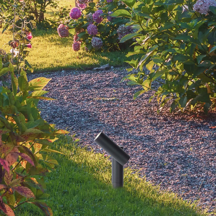 Paletto luce da giardino a LED in alluminio con diffusore orientabile