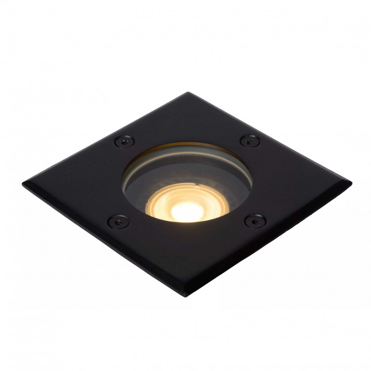 Lampada da terra da incasso quadrata per esterno con struttura in alluminio