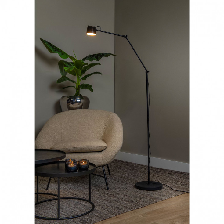 Lampada da terra da lettura con diffusore a LED dimmerabile