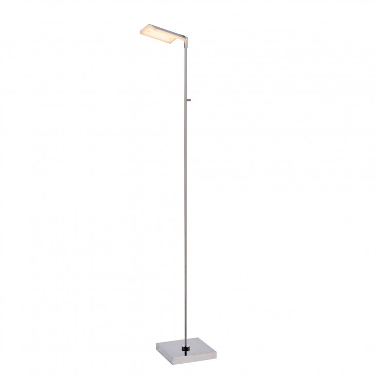 Lampada da terra da lettura struttura in metallo e diffusore a LED dimmerabile
