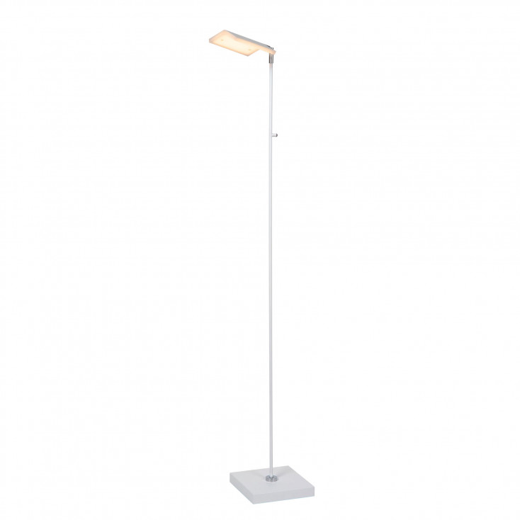 Lampada da terra da lettura struttura in metallo e diffusore a LED dimmerabile