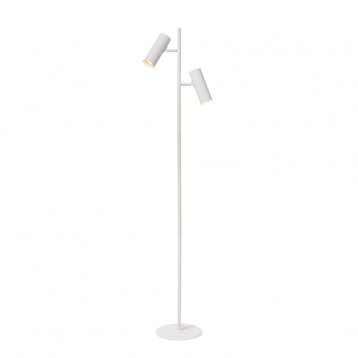 Lampada da terra moderna con struttura in alluminio e diffusori orientabili