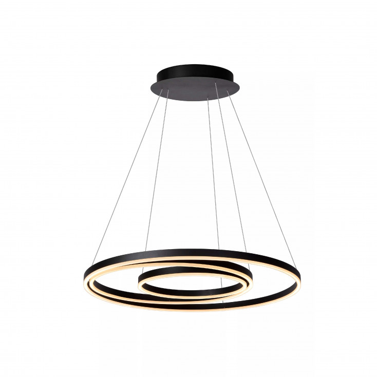 Lampada a sospensione a LED dimmerabile integrato e 3 diffusori con cerchi