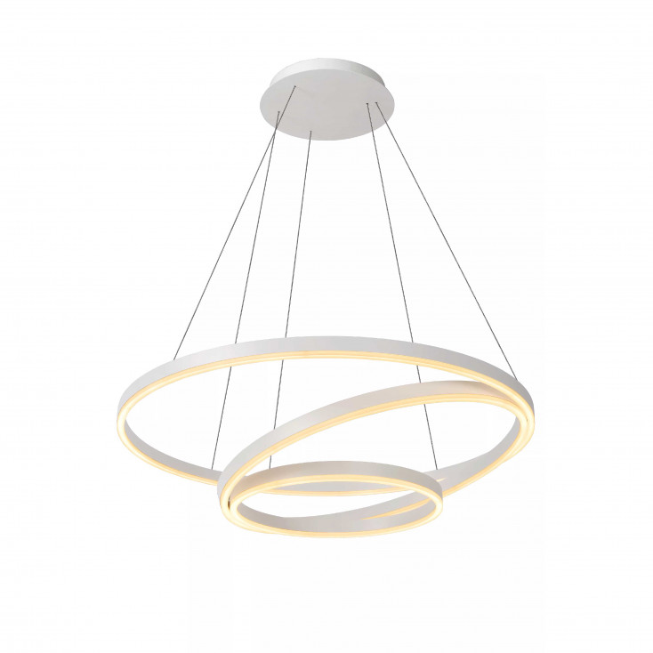 Lampada a sospensione a LED dimmerabile integrato e 3 diffusori con cerchi