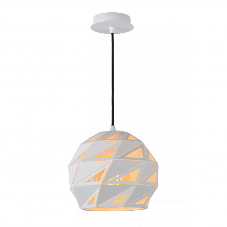 Lampada a sospensione con diffusore in metallo dal design elegante