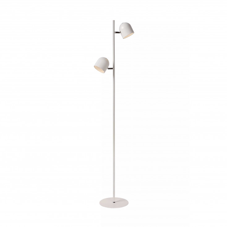 Piantana dal design moderno con base in metallo e 2 diffusori LED orientabili