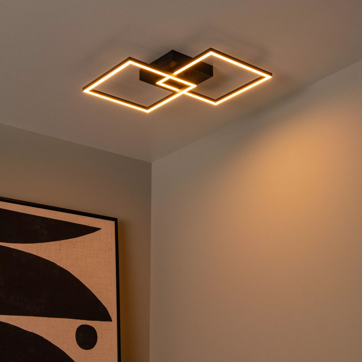 Plafoniera da soffitto con struttura in alluminio e diffusore a LED