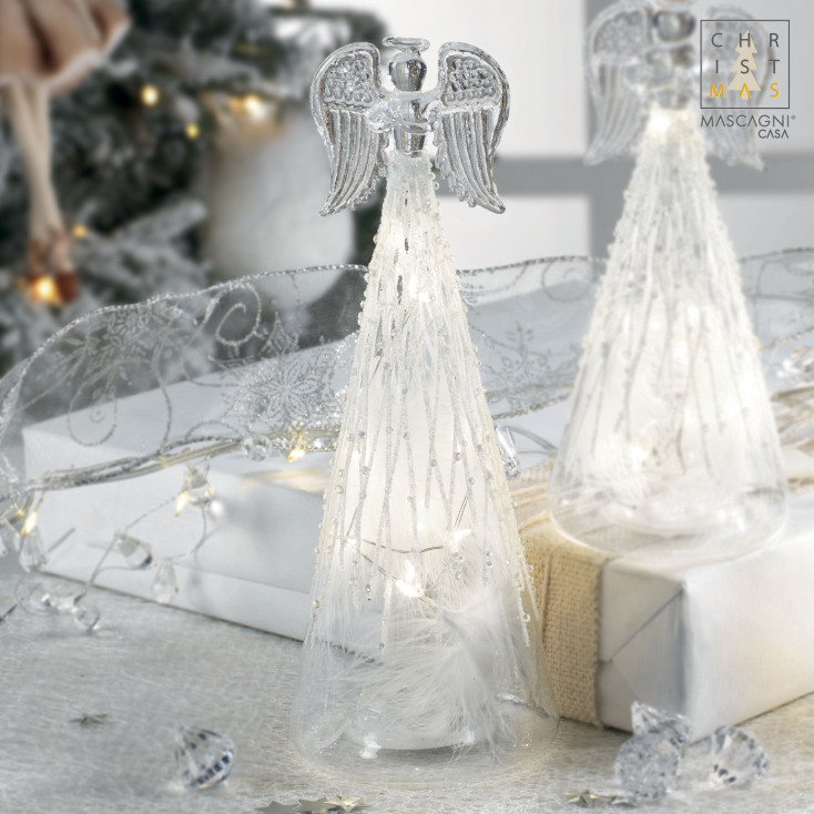 Decorazione di natale Angelo con LED
