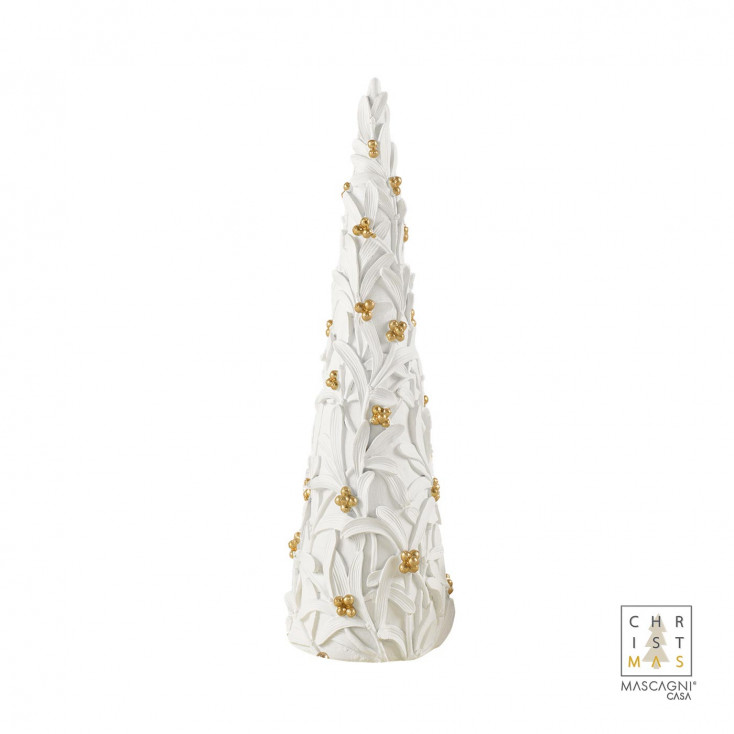 Decorazione natalizia con abete in resina grande
