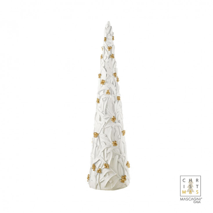 Decorazione natalizia con abete in resina grande
