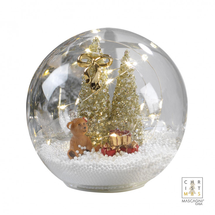 Palla con led con decorazione natalizia