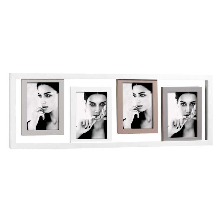 Portafoto con cornice multipla in legno dal design moderno