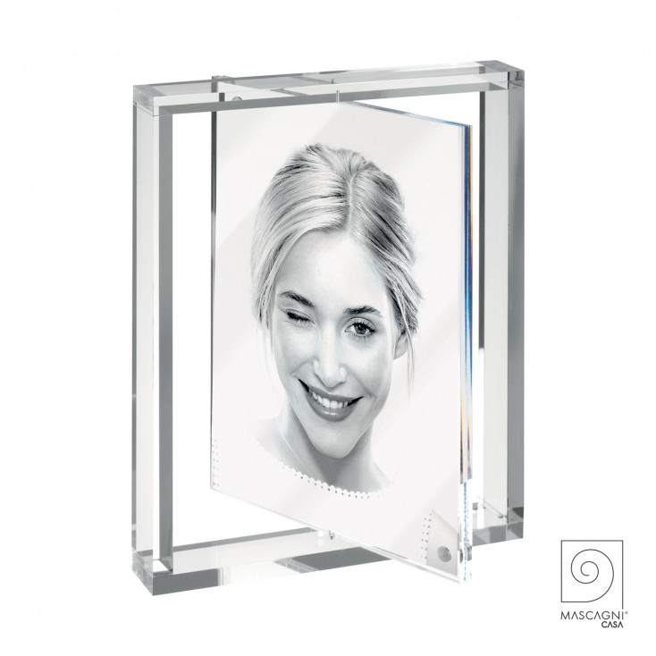 Portafoto con cornice rotante in plexiglass