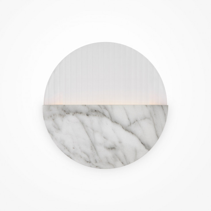 Applique da parete a LED con struttura in alluminio effetto marmo