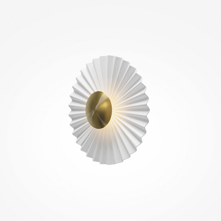 Applique da parete a LED struttura in metallo e paralume in vetro