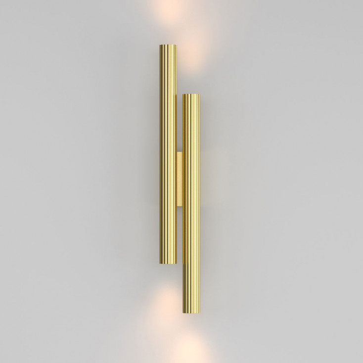 Applique da parete in alluminio con doppio diffuosre a led dal design moderno