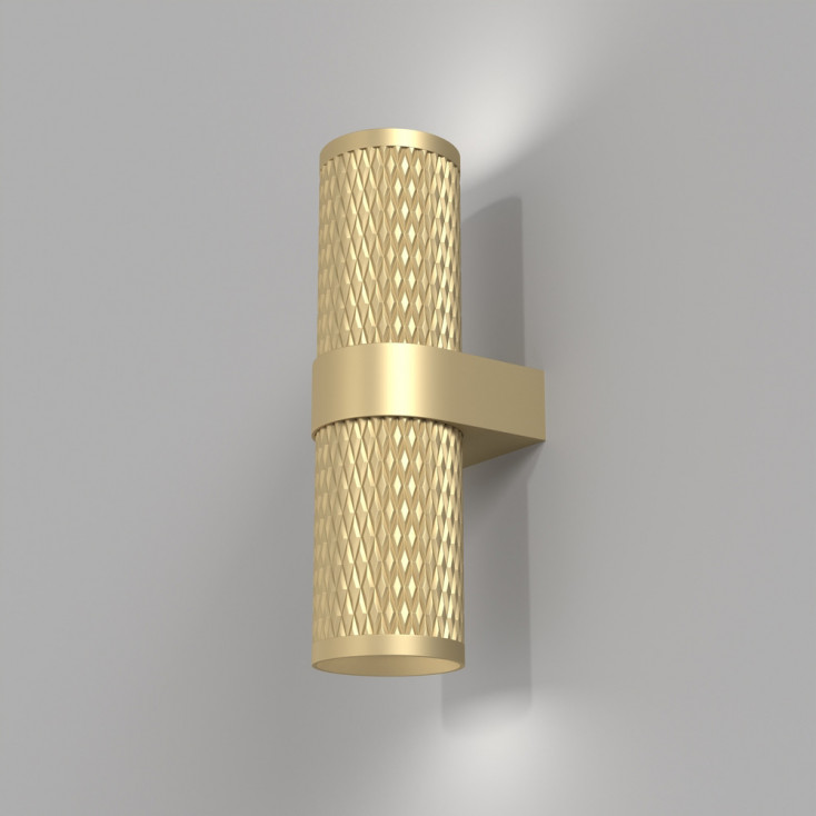 Applique da parete in alluminio con doppio diffusore dal design moderno