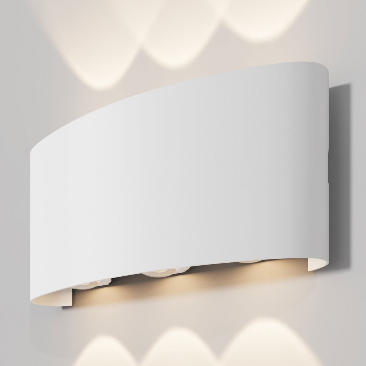 Applique da parete per esterno moderna a LED con struttura grande in metallo