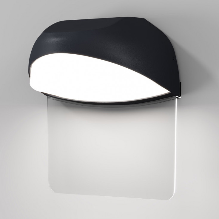 Applique per esterno con struttura in alluminio e diffusore LED in acrilico