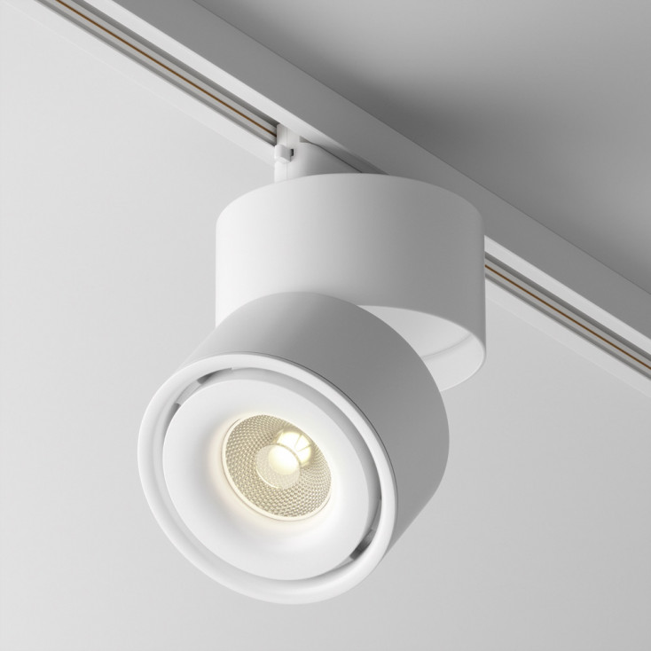 Faretti a LED moderno in alluminio per sistema binario monofase da soffitto