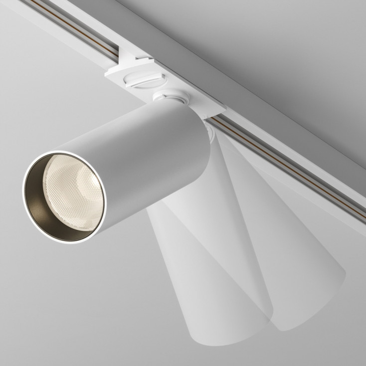 Faretto a led dimmerabile in alluminio per sistema a binario