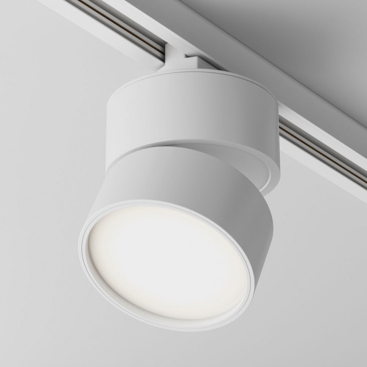 Faretto a LED in alluminio dal design moderno per sistema a binario monofase