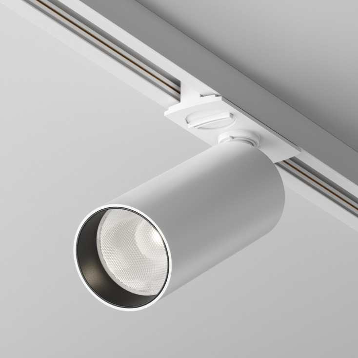 Faretto a led in alluminio per sistema a binario