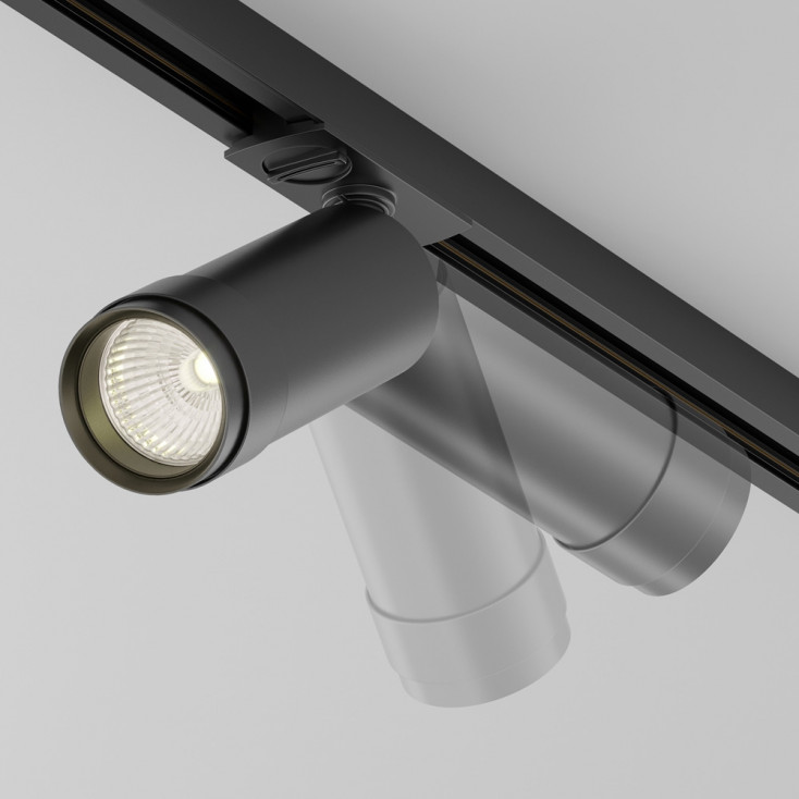 Faretto a led moderno in alluminio per sistema a binario