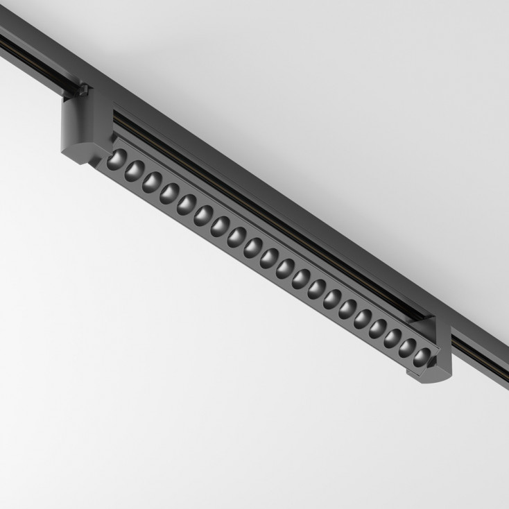 Faretto con striscia LED per sistema binario monofase dal design moderno